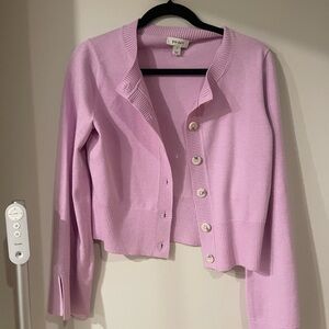 Light purple Button-Front Cardigan